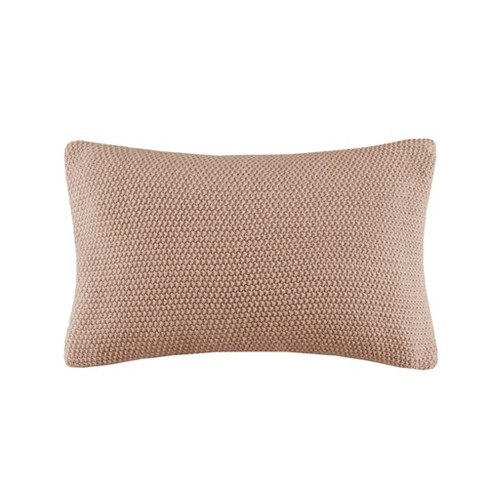 Ink ivy 12 x20 Oversize Bree Knit Oblong Throw Pillow Cover Brown Acrylic Machine Washable Hidden Zipper Target