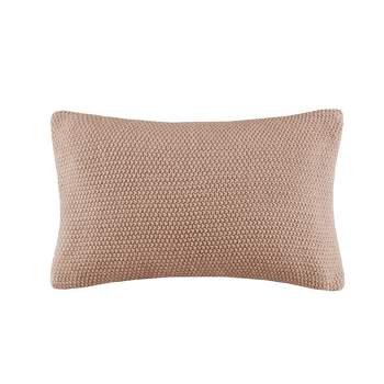 Ink+Ivy 12"x20" Oversize Bree Knit Oblong Throw Pillow Cover Brown