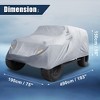 Unique Bargains SUV Car Cover Fit for Jeep Wrangler JK 4 door 2007-2017 Outdoor Waterproof Sun Dust Wind Snow Protection 210D Oxford - 3 of 3