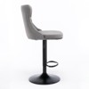 A&A Furniture,Swivel Velvet Barstools Adjusatble Seat ， Modern Upholstered Bar Stools with Backs Comfortable Tufted for Home Pub ,Set of 2 - 3 of 4