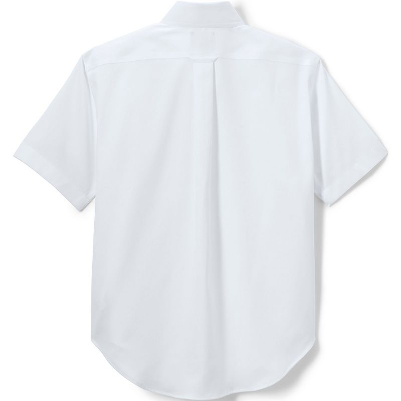 Lands' End School Uniform Kids Short Sleeve No Iron Pinpoint Dress Shirt, 2 of 6