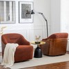 DYHOME 30.3" W Swivel Barrel Chair, Boucle Upholstered Accent Chair, No Assembly Required (Set of 2) - 2 of 4