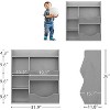 Kids 3-Tier Toy Storage, Kids Bookshelf Double Side Toy Shelf, 5 Compartment Bookshelf, Organizer and Storage Bins for Toys and Books - 3 of 4