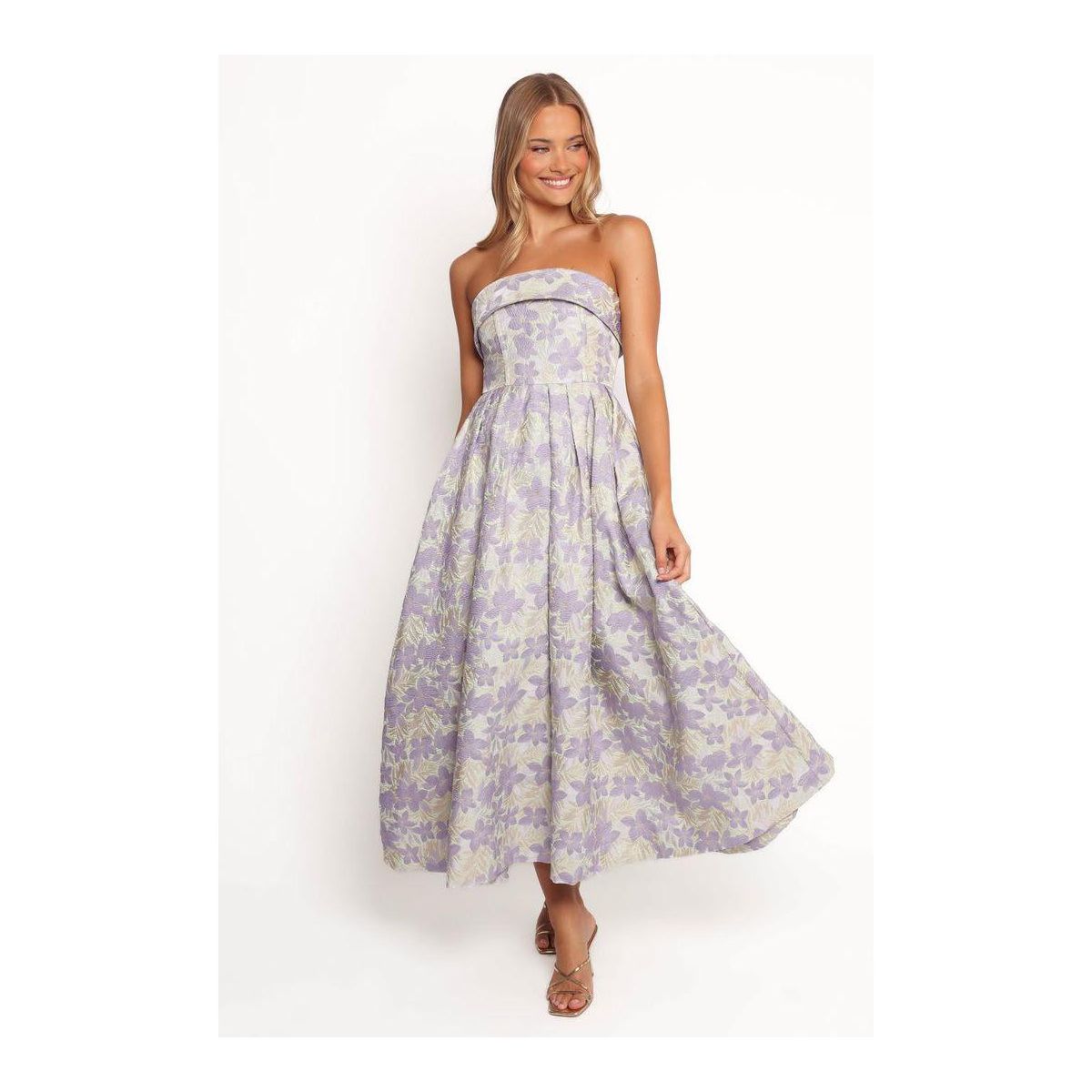 Petal and Pup Rhea Strapless Midi Dress