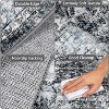 Acekool Abstract Area Rug, Washable Non-Slip Low Pile Carpet for Living Room Bedroom Kitchen, Soft Modern Distressed Accent Rug - 4 of 4