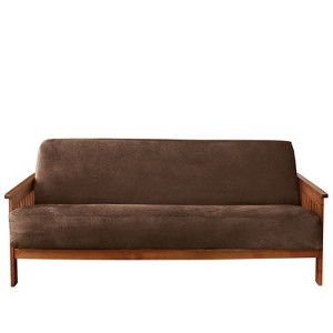 Soft Suede Futon Chocolate - Sure Fit, Brown