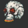 Men's Design By Humans Halloween Skull By LVBArt T-Shirt - 2 of 4