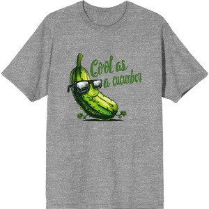 Cool As A Cucumber Humor Adult Crew Neck Short Sleeve Tee - 1 of 2