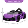 12V Kids Ride On Car with Remote Control, Battery Powered Sports Car Toy with Dual 25W Motors, Spring Suspension, Headlight, Music for Toddler 3+ - 2 of 4