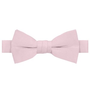 Jacob Alexander Young Boys' Solid Color Pre-Tied Adjustable Banded Bow Tie - 1 of 4