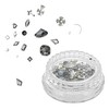 Unique Bargains Women's Elegant Rhinestone Nail Supplies Black 1 Set - 4 of 4