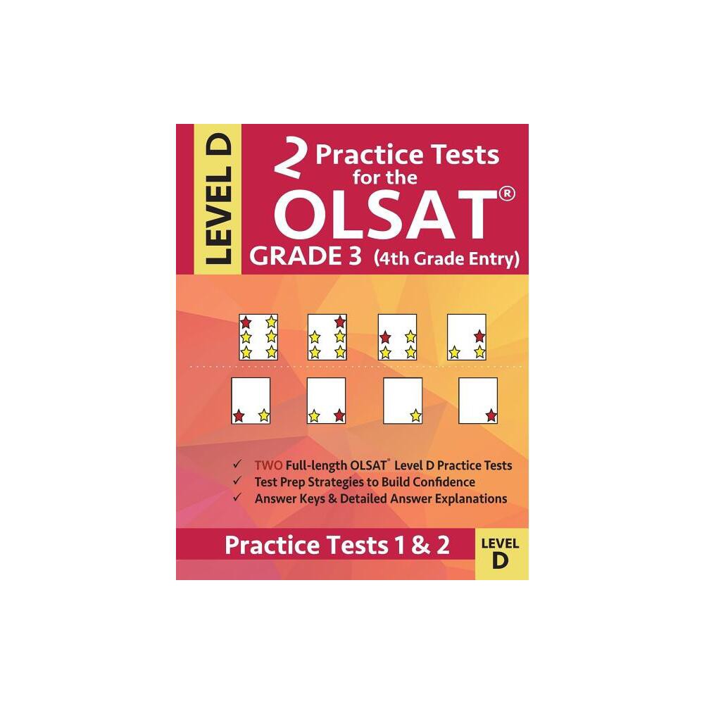 2 Practice Tests for the OLSAT Grade 3 (4th Grade Entry) Level D - by Origins Publications (Paperback)