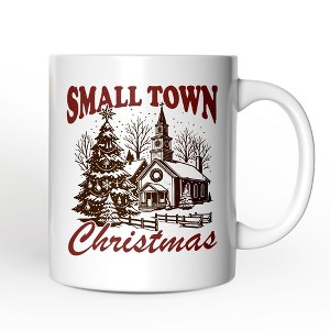 Small Town Christmas Vintage Mug, Rustic Winter Church Gift (Non-Custom Only)| OrnamentallyYou - 1 of 4