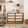 6 Drawer Dresser Rfor Bedroom,Modern Burlap Design Chest with Drawers,Wood Storage Closet Dressers Chest of Drawers for Bedroom,Living Room,Hallway - 3 of 4