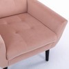 CAVINAS Modern Linen-Blend Upholstered Accent Chair with Metal Legs,Luxury Armchair for Living Room,Bedroom - 4 of 4