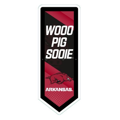 Evergreen Ultra-Thin Glazelight LED Wall Decor, Pennant, University of Arkansas- 9 x 23 Inches Made In USA