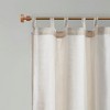MAYEERTY Faux Linen Tab Top Fleece Lined Curtain Panel(Only 1 Pc Panel) - 3 of 4