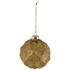 Northlight Geometric Glittered Mercury Glass Ball Christmas Ornaments - 3" (80mm) - Gold  - 4ct - 4 of 4