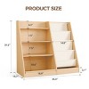 INFURNIC Decorative Bookshelf Toy Organizer Toddler 3 Tier Sling Bookcase Book with Side Pocket Pocket for Storage - 2 of 4