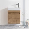 NicBex 18" Floating Bathroom Vanity with Resin Sink&Door Cabinet,Chic Wall Mounted Vanity Combo,No Faucet Included - 2 of 4