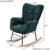 SKRAN Rocking Chair Teddy Upholstered Glider Rocker, Accent Chair Padded Seat with High Backrest Armchair for Living Room Bedroom Offices - 3 of 4