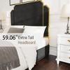 Queen Size Platform Bed with Upholstered Headboard for Bedroom - 3 of 4