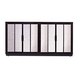 Louis Antique Console Cabnit Mirroed/Brown - Aiden Lane