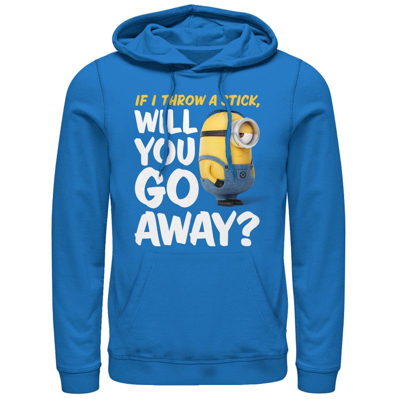 Men's Despicable Me Minion Go Away Pull Over Hoodie, 1 of 4