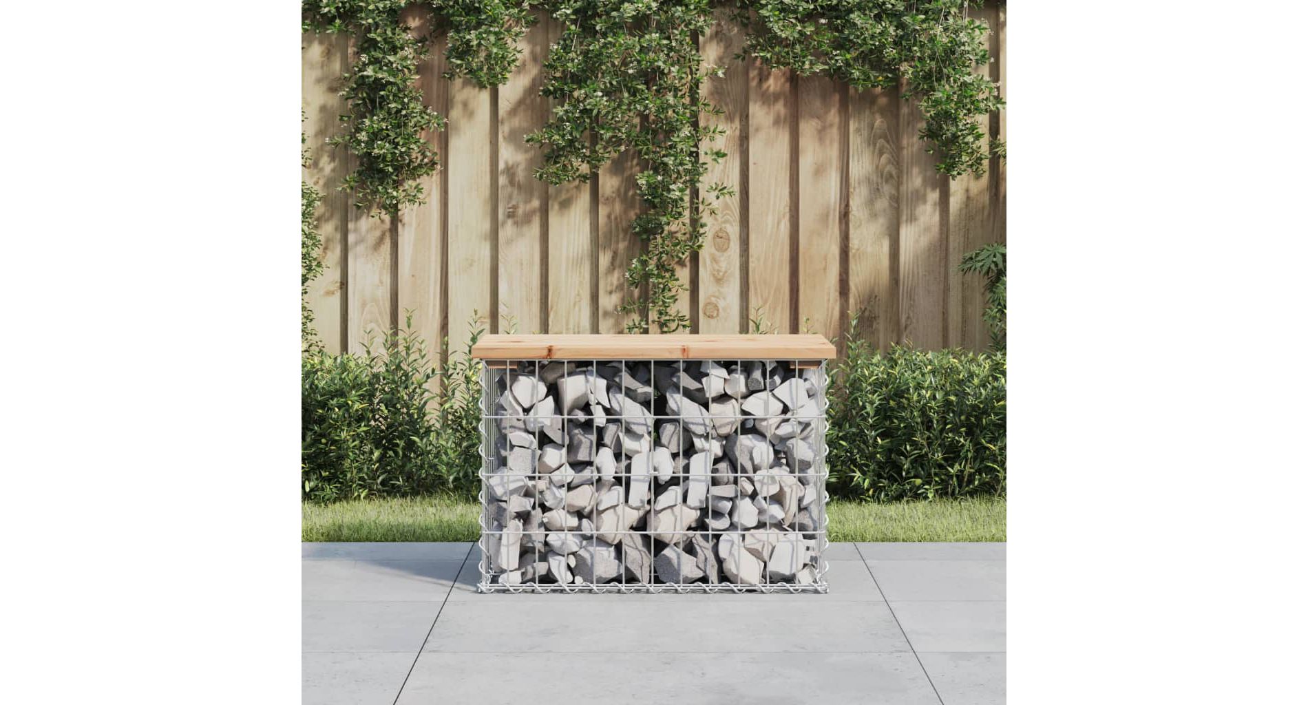 Garden Bench Natural Wood Solid Pine Wood Compact