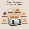 Mecity 4-Slice Smart Toaster - Touch Screen Control, Dual Panel, 4 Wide Slots, Stainless Steel (Pearl Grey/Matte Black) - 3 of 3