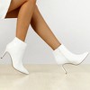 Allegra K Women's Pointed Toe Size Zipper Stiletto High Heel Ankle Boots - 2 of 4