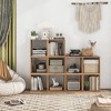 Tangkula 4PCS Stackable Storage Cube Free-standing Storage Organizer Bookcase for Bedroom - 3 of 4