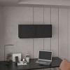 GlasFlength File Cabinets Wall File Holder Wall Cabinet 2 Doors Wall Mounted Storage Cabinet Simple for Home Office, Black, 13"*32"*13" - 3 of 4