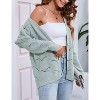 Women's Lightweight Crochet Cardigan Long Sleeve Hollow Out Kint Sweaters - 3 of 4