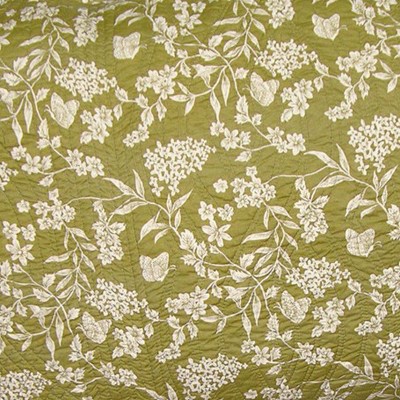 Green and White Cotton Reversible Full Quilt Set