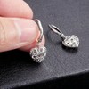 Sterling Silver Heart Dangle Earrings for Women Advanced Fashion Temperament, Low Allergy - 4 of 4