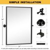 Rotating Black Iron Rect Mirror 91x61cm - 3 of 3