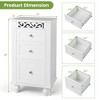 Costway Bathroom Floor Cabinet Chest Storage Organizer Shelf Wood Kitchen Collection - 3 of 4