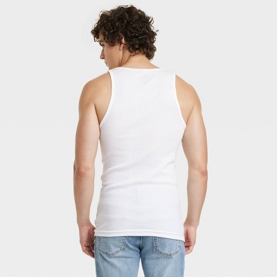Мужские рубашки Goodfellow & Co Men's 4pk Ribbed Tank Top - Goodfellow & Co™ White S — фото 3