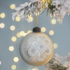 Whisen D3.9" Christmas Ball Ornaments, Glass Decorative Hanging Ball Christmas Tree Ornaments, Set of 6 - White - 3 of 4