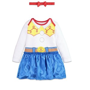 Disney Pixar Toy Story Jessie Halloween Baby Girls Cosplay Dress and Headband Newborn to Infant  - 1 of 4