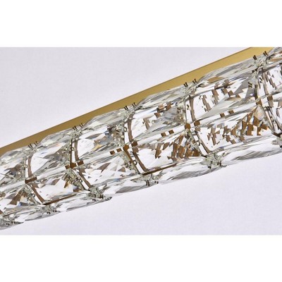 Valetta Gold Crystal LED Linear Pendant Light