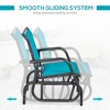 Outdoor Glider Chair, Steel Swing Chai with Curved Armrests for Porch, Garden, Poolside, Balcony - 4 of 4