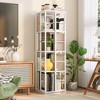 EcoSummer 54" Rotating Bookshelf, 4-Tier Corner Bookcase with Spinning Design, Space-Saving Freestanding Display Rack for Living Room & Bedroom, White - 2 of 4