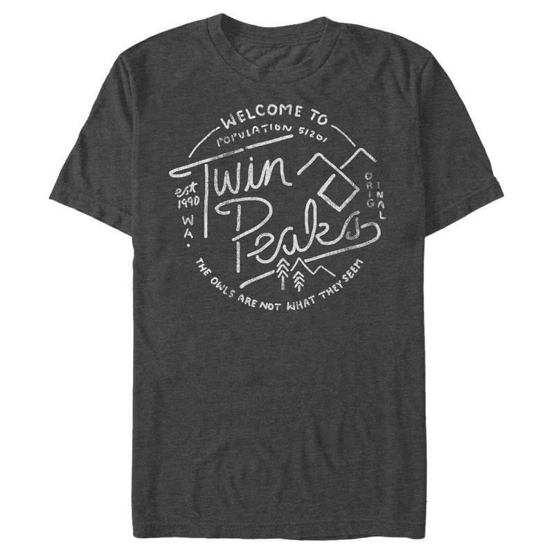 Men's Twin Peaks Welcome Sign T-Shirt, 1 of 5