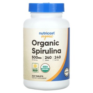 Nutricost Organic Spirulina, 500 mg, 240 Tablets - 1 of 2