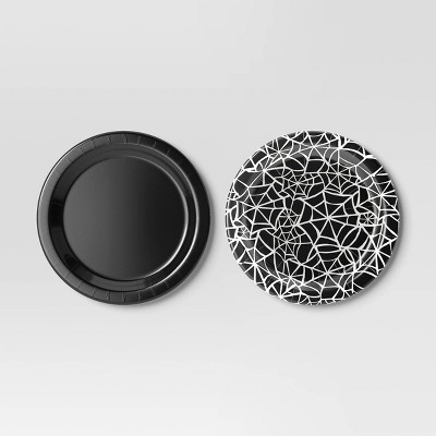 Black Web Disposable Dinner Plates 9" - 20ct - Hyde and EEK! Boutique™