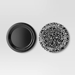 Black Web Disposable Dinner Plates 9" - 20ct - Hyde and EEK! Boutique™ - 1 of 3