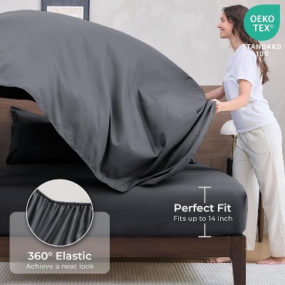 Der Rose BALHAM TRADE-7 Pieces Queen Dark Gray Comforter Set All Season Reversible Ultra Soft Bedding Set Black & Light Grey-Queen 88"x88" — фото 6