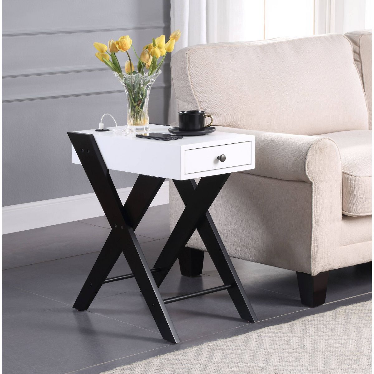 Fierce Side Table with USB Charging Dock - Acme Furniture - thumbnail 5